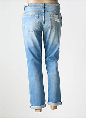 Jeans coupe droite effet usé délavé taille normale bleu LIU JO femme