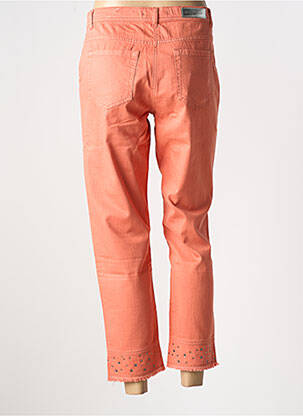 Pantalon 7/8 fermeture zippée sous rabat boutonné taille normale orange BETTY BARCLAY femme