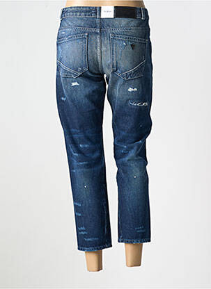 Jeans coupe droite effet usé délavé taille normale bleu GUESS femme