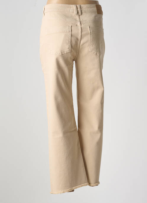 Jeans coupe droite beige LA FEE MARABOUTEE pour femme