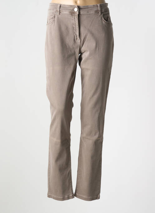 Jeans coupe slim marron BETTY BARCLAY pour femme