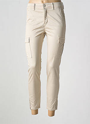 Pantalon cargo tissage popeline taille normale beige SALSA femme