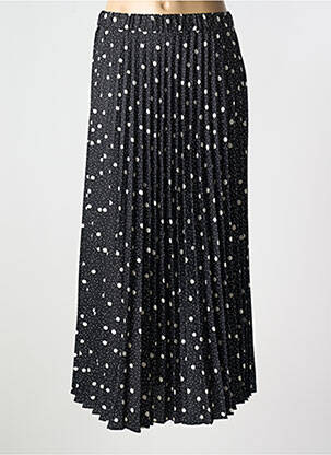 Jupe longue tissage plissé noir I.CODE (By IKKS) femme