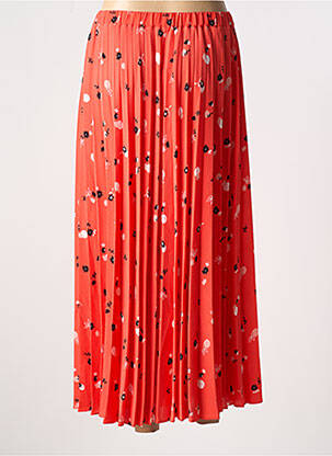 Jupe longue coupe fluide orange I.CODE (By IKKS) femme