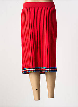 Jupe mi-longue coupe droite rouge TOMMY HILFIGER femme