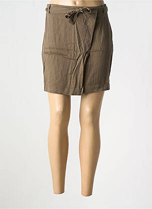 Jupe courte coupe droite vert I.CODE (By IKKS) femme
