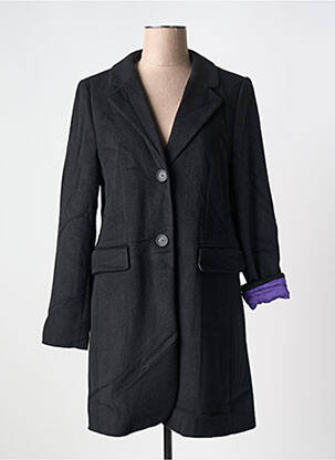 Manteau long coupe cintrée sans capuche noir BETTY BARCLAY femme