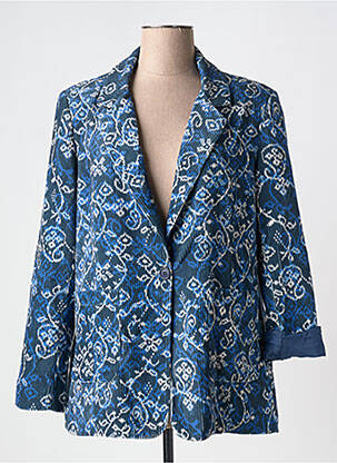 Blazer coupe cintrée bleu LA FEE MARABOUTEE femme