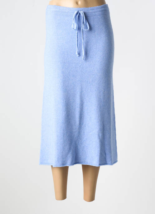Jupe mi-longue stretch bleu MAX & ENJOY femme
