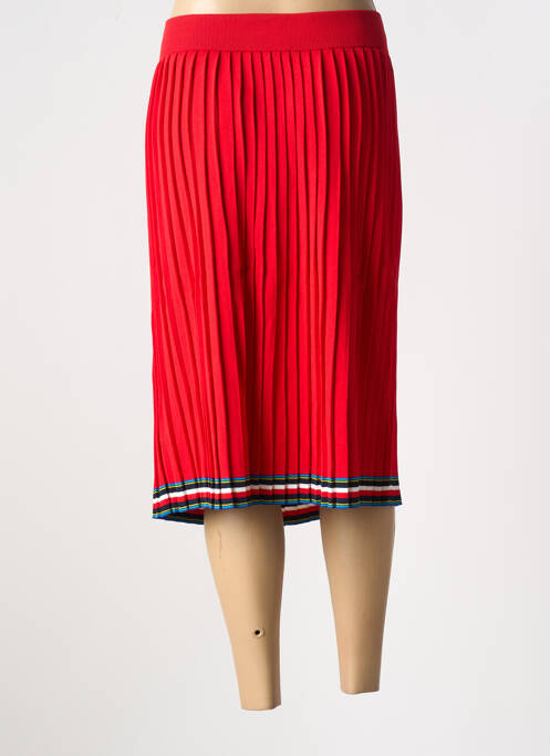 Jupe mi-longue stretch rouge TOMMY HILFIGER femme