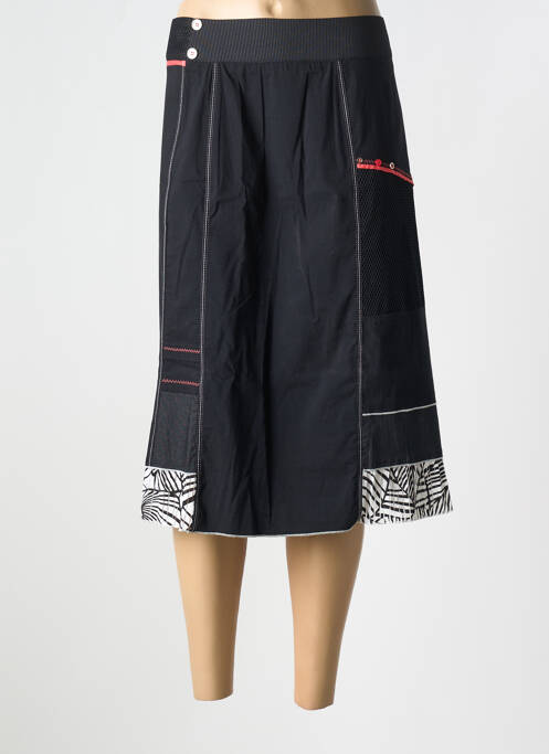 Jupe mi-longue noir CHRISTINE LAURE pour femme