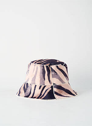 Bonnet forme bob beige GUESS femme