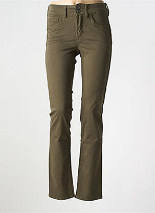 Jeans coupe slim stretch taille haute vert SALSA femme
