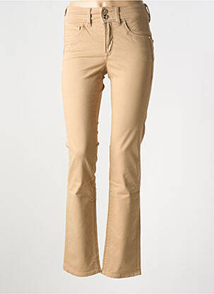 Jeans coupe slim stretch taille haute beige SALSA femme