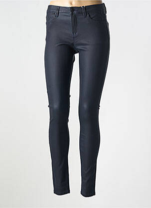 Pantalon slim tissage enduit taille normale bleu ESPRIT femme