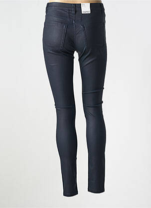 Pantalon slim tissage enduit taille normale bleu ESPRIT femme
