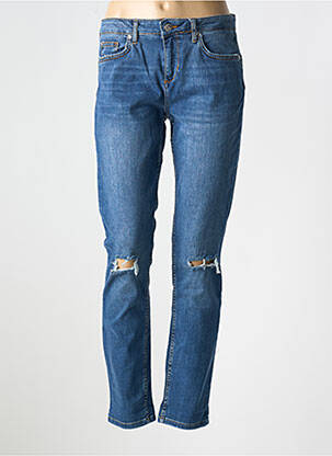 Jeans coupe slim effet usé délavé taille normale bleu LIU JO femme