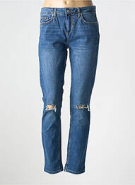 Jeans coupe slim effet usé délavé taille normale bleu LIU JO femme