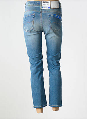 Jeans coupe slim effet usé délavé taille haute bleu SALSA femme