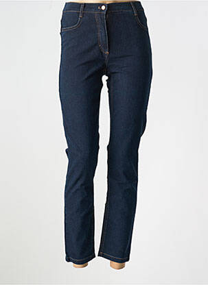 Jeans coupe slim tissage brut taille haute bleu BETTY BARCLAY femme