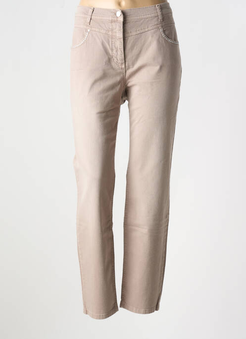 Jeans coupe slim marron BETTY BARCLAY pour femme