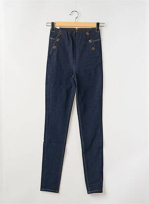 Jeans coupe slim stretch bleu GUESS femme