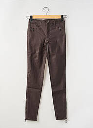 Pantalon slim tissage enduit taille normale marron LIU JO femme