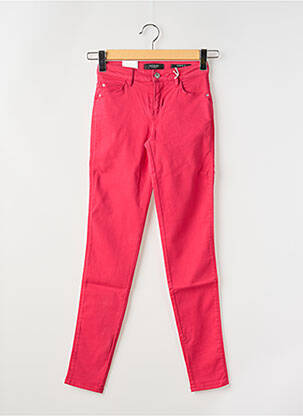 Jeans coupe slim stretch taille normale rose GUESS femme