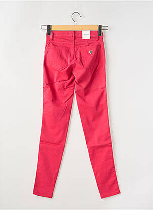 Jeans coupe slim stretch taille normale rose GUESS femme