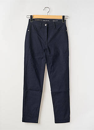 Pantalon slim tissage popeline taille normale bleu BETTY BARCLAY femme