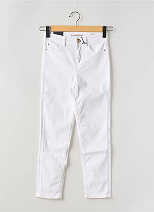 Jeans coupe slim stretch taille normale blanc GUESS femme