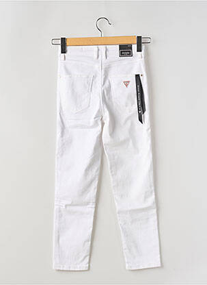 Jeans coupe slim stretch taille normale blanc GUESS femme