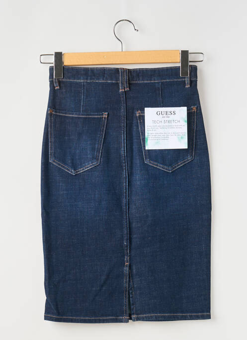 Jupe mi-longue stretch bleu GUESS femme