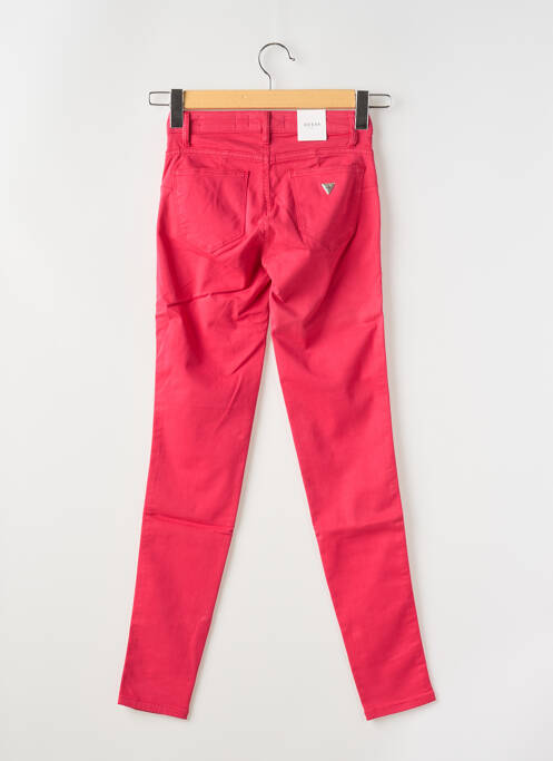 Jeans coupe slim rose GUESS pour femme