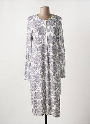 Chemise de nuit manches longues gris CANAT femme
