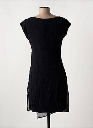 Robe mi-longue imprimé fantaisie manches courtes noir DESIGUAL femme