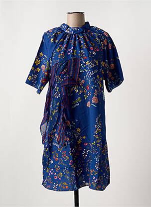 Robe courte manches courtes manches courtes bleu DESIGUAL femme