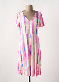 Robe mi-longue manches courtes manches courtes rose TOM TAILOR femme