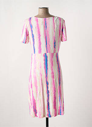 Robe mi-longue manches courtes manches courtes rose TOM TAILOR femme