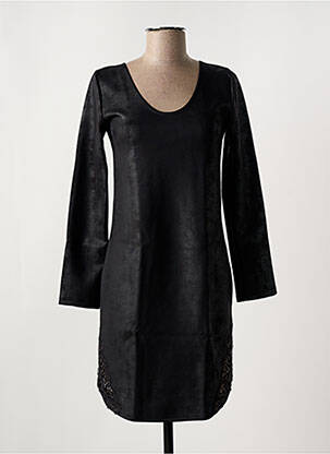 Robe courte manches longues manches longues noir SUGGEST femme
