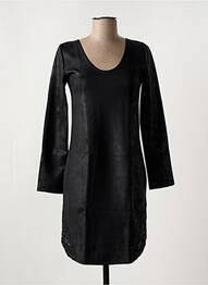 Robe courte manches longues manches longues noir SUGGEST femme