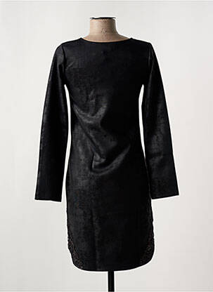 Robe courte manches longues manches longues noir SUGGEST femme