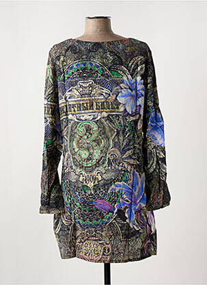 Robe courte manches longues manches longues vert DESIGUAL femme