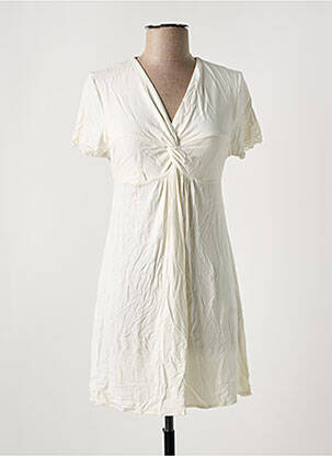Robe courte manches courtes manches courtes blanc MARJOLAINE femme