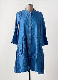 Robe courte coupe évasée manches longues bleu SALSA femme