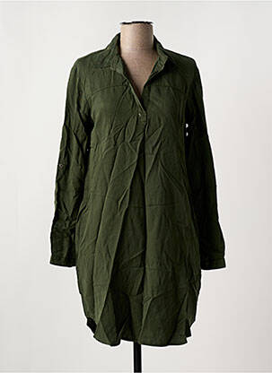 Robe mi-longue manches longues manches longues vert SALSA femme