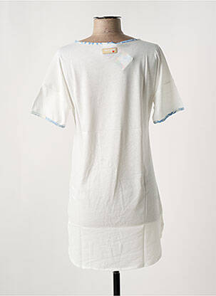Chemise de nuit col v blanc DESIGUAL femme