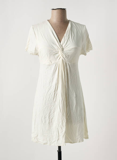 Robe courte blanc MARJOLAINE pour femme