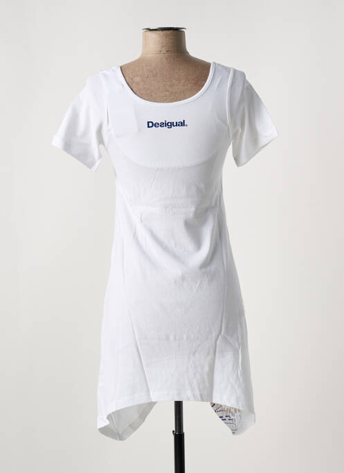 Robe mi-longue blanc DESIGUAL pour femme