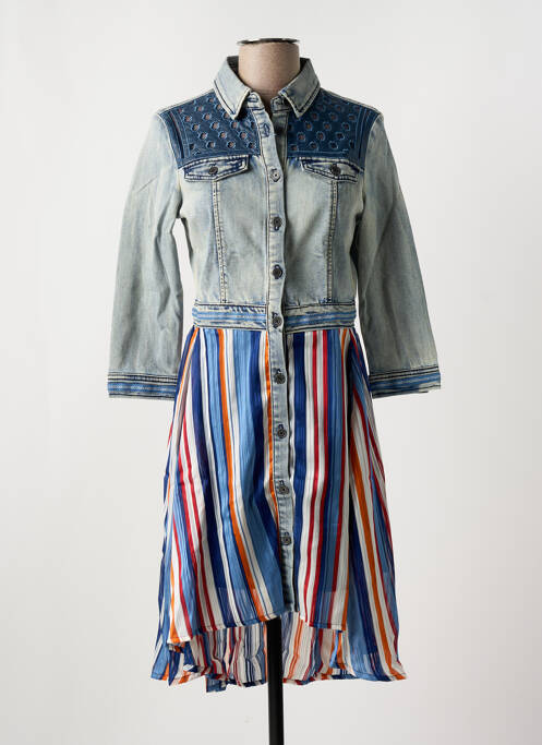 Robe mi-longue bleu DESIGUAL pour femme